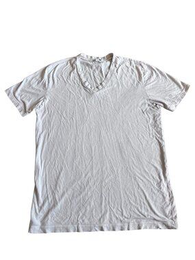 James Perse Men's Short Sleeve V Neck Light Gray Size 4